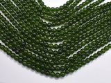 Jade - Olive Green, 6mm (6.3mm) Round-Gems: Round & Faceted-BeadDirect