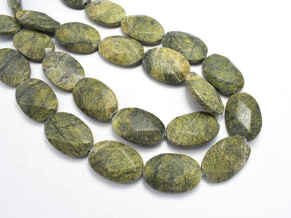 Russian Serpentine Beads, 20x30mm Faceted Oval Beads-BeadDirect