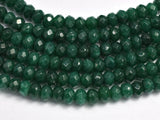 Jade - Green 3x4mm Faceted Rondelle, 14 Inch-BeadDirect