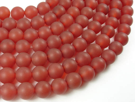 Matte Carnelian Beads, 10mm Round Beads-Gems: Round & Faceted-BeadDirect