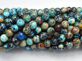 Impression Jasper- Blue 8mm Round-BeadDirect