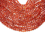 Carnelian Beads, 8mm (7.5mm) Star Cut Faceted Round Beads-Gems: Round & Faceted-BeadDirect