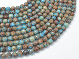Blue Calsilica Jasper Beads, 6mm Faceted Round Beads-Gems: Round & Faceted-BeadDirect