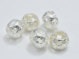 4pcs 925 Sterling Silver Beads, Filigree Drum Beads, Big Hole Spacer Beads, 7.5x5.5mm-Metal Findings & Charms-BeadDirect