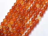Carnelian-Orange 8mm Bell Beads, 14 Inch-BeadDirect