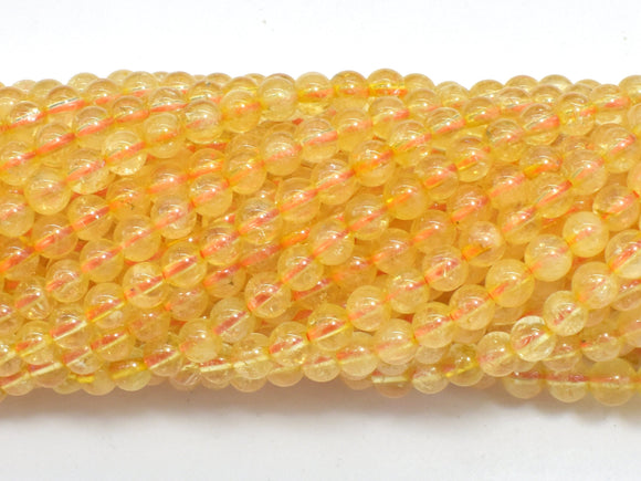 Citrine Beads, 4mm (4.7mm), Round-BeadDirect