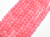 Jade Beads-Pink, 6mm Round Beads-BeadDirect