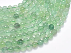 Green Fluorite Beads, 8mm Round Beads-Gems: Round & Faceted-BeadDirect