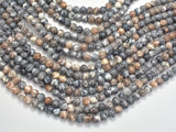 Rain Flower Stone, Gray & Brown, 6mm (6.5mm)-Gems: Round & Faceted-BeadDirect