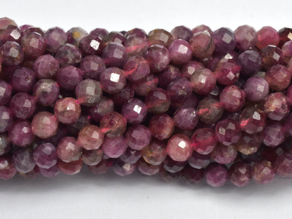 Pink Tourmaline 4mm (4.5mm) Micro Faceted Round-BeadDirect