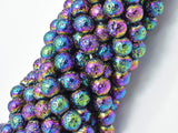 Lava-Rainbow Plated, 8mm (8.7mm) Round Beads-Gems: Round & Faceted-BeadDirect
