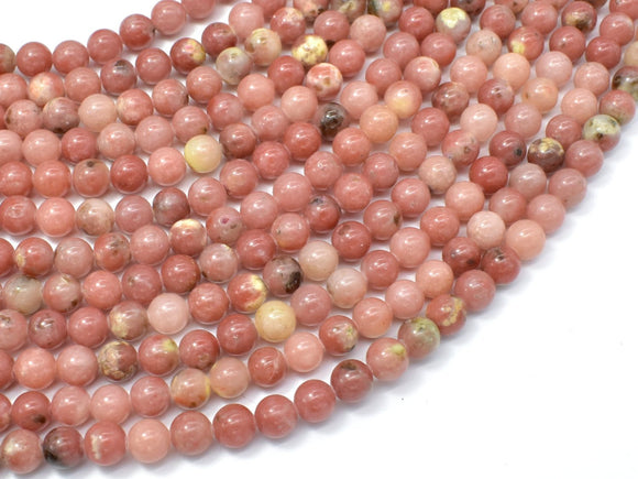 Spicy Jasper Beads, Plum Blossom Jasper, 6 mm Round Beads-Gems: Round & Faceted-BeadDirect