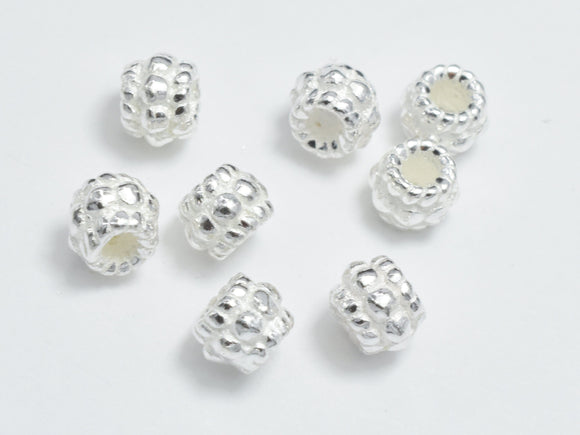 10pcs 925 Sterling Silver Beads, 4mm Rondelle Beads, Spacer Beads, 4x3.2mm-BeadDirect