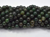 Green Mica Beads, Biotite Mica, 8mm Round-Gems: Round & Faceted-BeadDirect