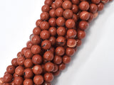 Red Jasper Beads, Round, 8mm-BeadDirect