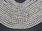 White Moonstone, 6mm (6.5mm) Round-BeadDirect