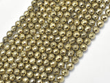 Hematite-Light Gold, Pyrite Color, 6mm Faceted Round-Gems: Round & Faceted-BeadDirect