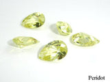 CZ beads, Faceted Pear, 7x10mm-Cubic Zirconia-BeadDirect
