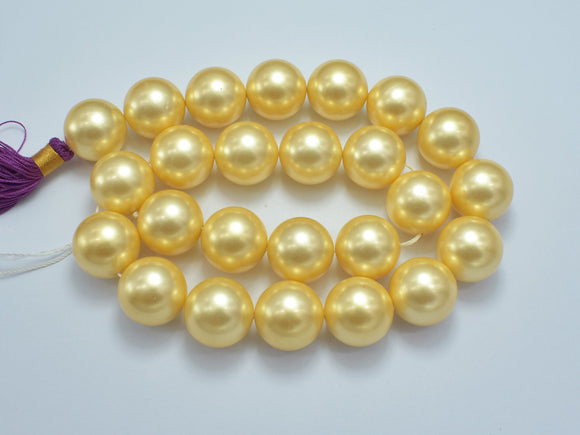 Shell Pearl, 16mm Round Beads-BeadDirect