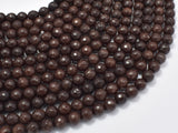 Jade Beads, Coffee, 6mm Faceted Round, 14.5 Inch-Gems: Round & Faceted-BeadDirect