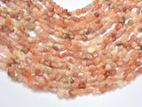 Sunstone, 6x8mm, Nugget Beads, 15.5 Inch-BeadDirect