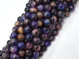 Tiger Eye - Purple, 8mm, Round-BeadDirect