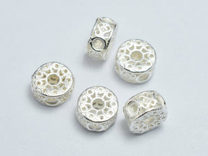 4pcs 925 Sterling Silver 6x3.5mm Filigree Beads-BeadDirect