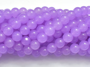 Jade - Purple, 8mm Round Beads, 15 Inch-BeadDirect