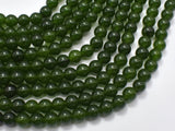 Jade - Olive Green, 6mm (6.3mm) Round-Gems: Round & Faceted-BeadDirect