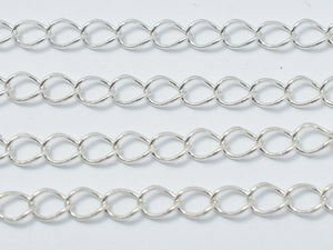 1foot 925 Sterling Silver Chain, Curb Chain, Jewellery Chain-Metal Findings & Charms-BeadDirect