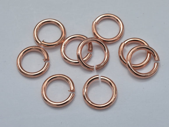 500pcs 4mm Open Jump Ring, 0.6mm (22gauge), Rose Gold Plated-Metal Findings & Charms-BeadDirect