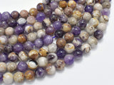 Chevron Amethyst Beads, 8mm Round-Gems: Round & Faceted-BeadDirect