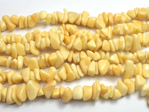 Yellow Jade 7-15mm Chips Beads, 34 Inch-BeadDirect