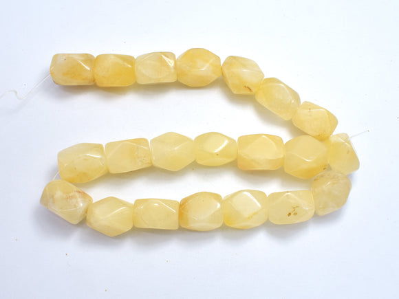 Yellow Jade Beads, 13x18mm Faceted Nugget Beads-BeadDirect