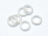 6pcs 925 Sterling Silver Jump Ring-Closed, 7.8mm, 1.5mm (18guage),-Metal Findings & Charms-BeadDirect