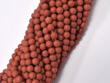 Matte Red Jasper Beads, 4mm (4.7mm)-Gems: Round & Faceted-BeadDirect