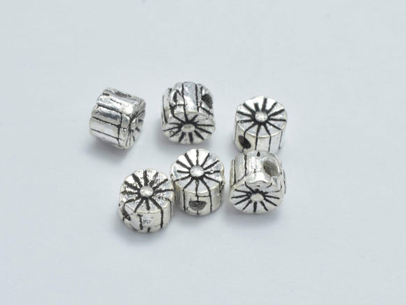 10pcs 925 Sterling Silver Beads-Antique Silver, 3.5x2.5mm Tube Beads-Metal Findings & Charms-BeadDirect