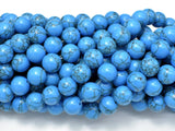 Howlite Turquoise Beads, Blue, 10mm Round Beads-Gems: Round & Faceted-BeadDirect