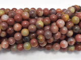 Red Amazonite Beads, 8mm, Round-BeadDirect
