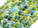 Agate Beads, Blue & Green, 6mm Faceted Round-Gems: Round & Faceted-BeadDirect