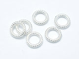 6pcs 925 Sterling Silver Jump Ring-Closed, 7.8mm, 1.5mm (18guage),-Metal Findings & Charms-BeadDirect