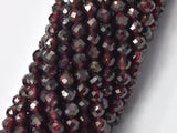 Red Garnet Beads, 3.4mm Micro Faceted Round-Gems: Round & Faceted-BeadDirect