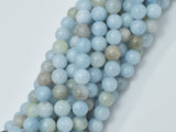 Genuine Aquamarine Beads, 8mm Round Beads-Gems: Round & Faceted-BeadDirect