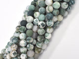 Matte Tree Agate Beads, 8mm Round Beads-BeadDirect