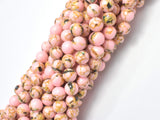 Shell Howlite-Pink, 6mm (6.5mm)-Gems: Round & Faceted-BeadDirect