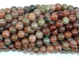 Red Green Garnet, 6mm Round Beads-BeadDirect