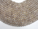 Gray Agate Beads, 6mm Faceted Round Beads-BeadDirect