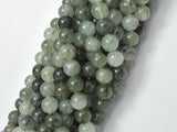 Green Rutilated Quartz Beads, 8mm Round Beads-Gems: Round & Faceted-BeadDirect