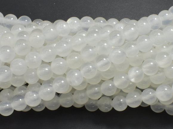 Selenite, Gypsum, 6mm (6.3mm), Round Beads-BeadDirect