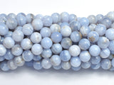 Blue Chalcedony, Blue Lace Agate, 8mm Round-BeadDirect